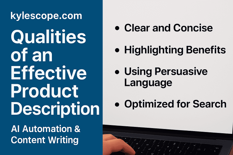 qualities of an effective product description