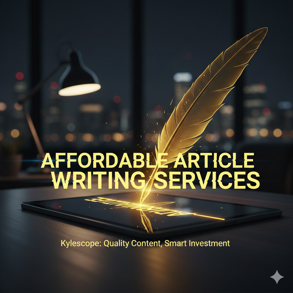 Premium quality meets strategic value with Kylescope's affordable article writing services.
